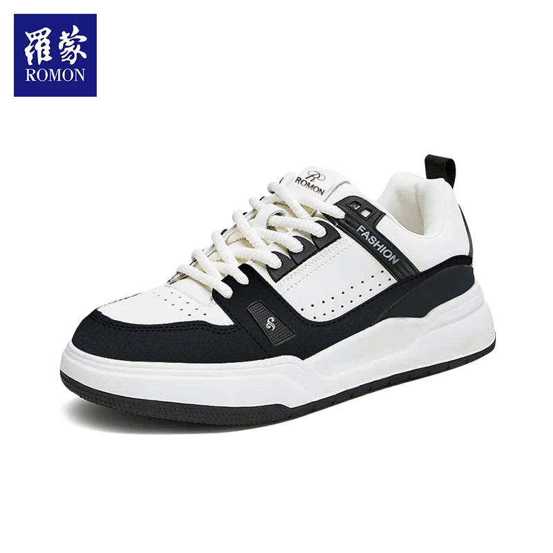 【小影夫妇专属】罗蒙新款厚底拼接休闲户外百搭小白鞋YDX43015-1/2