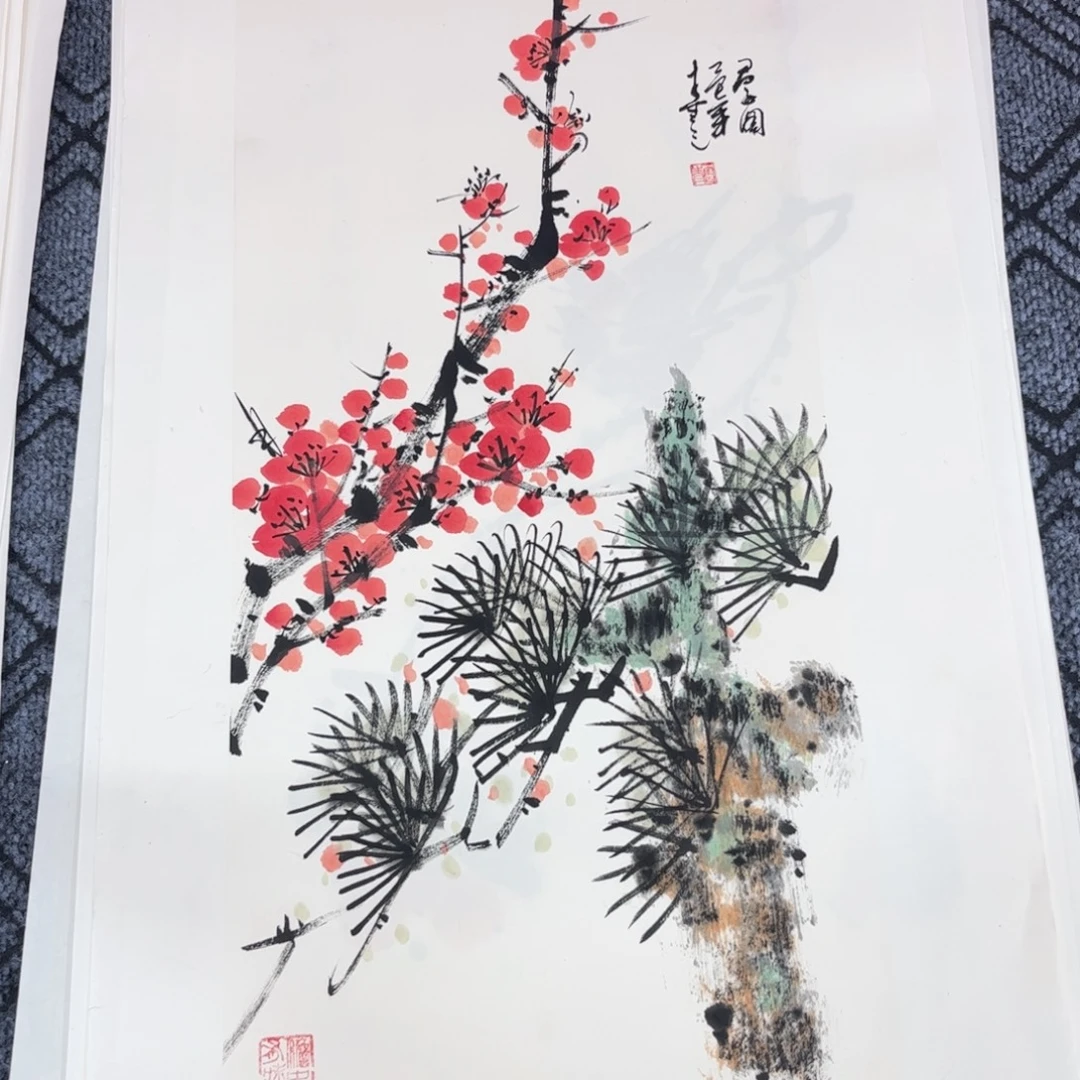 国画四尺四开花鸟s