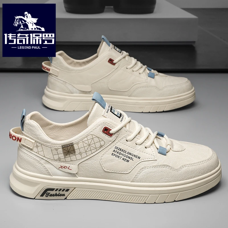 传奇保罗正版男鞋冬季防水防滑运动休闲板鞋男生韩版潮流百搭潮鞋