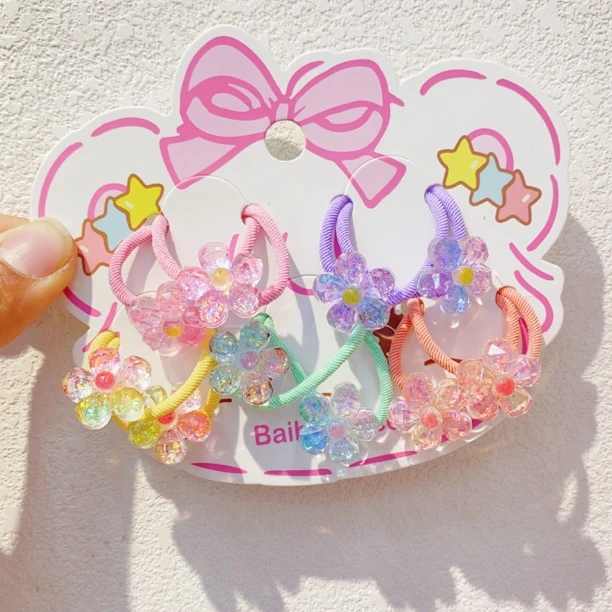 HMM【HM-18383】花花5对小发圈可爱女童儿童配饰发绳发饰