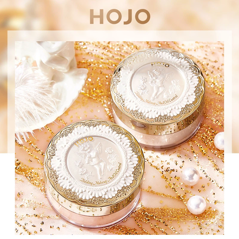 HOJO8088天使光感定妆蜜粉哑光雾面控油防水持久不脱自然散粉清透