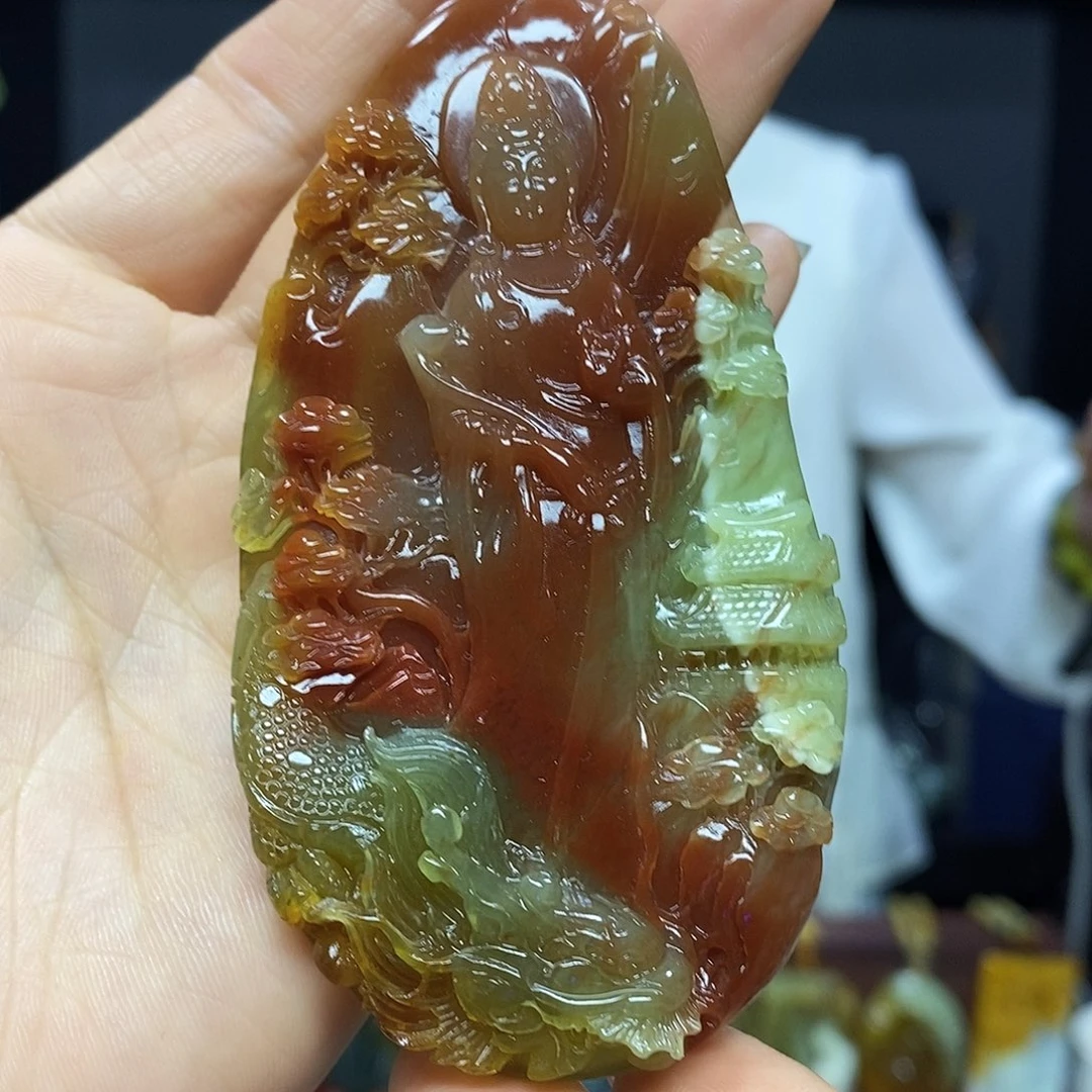 岫玉未镶嵌挂件吊坠
