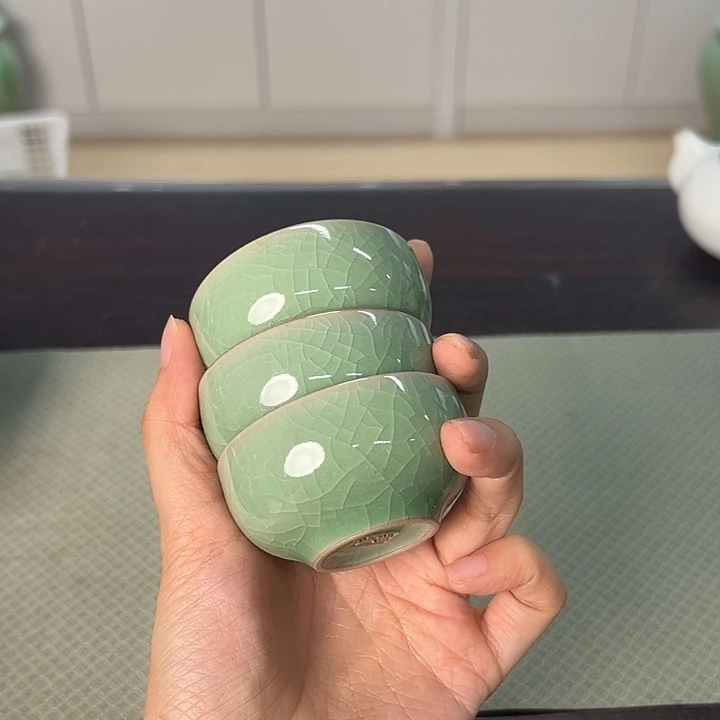 龙泉云间青瓷小米茶器
