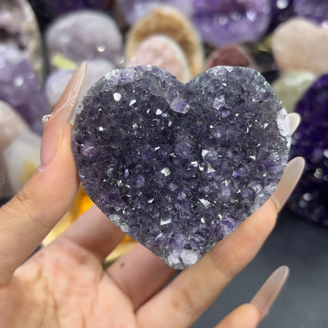 大型摆件（非配饰）紫晶未镶嵌49号爱心