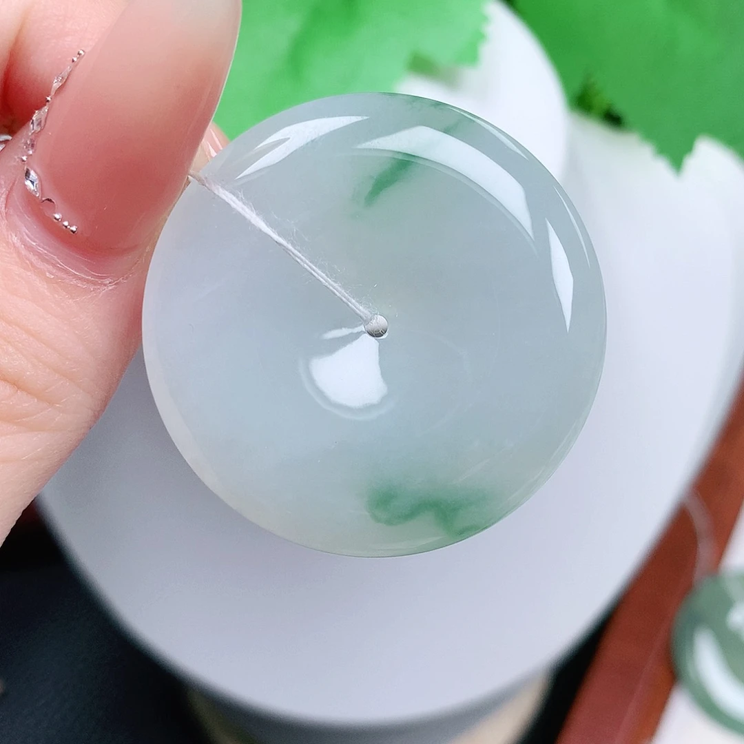 翡翠未镶嵌颈饰平安36.4-6