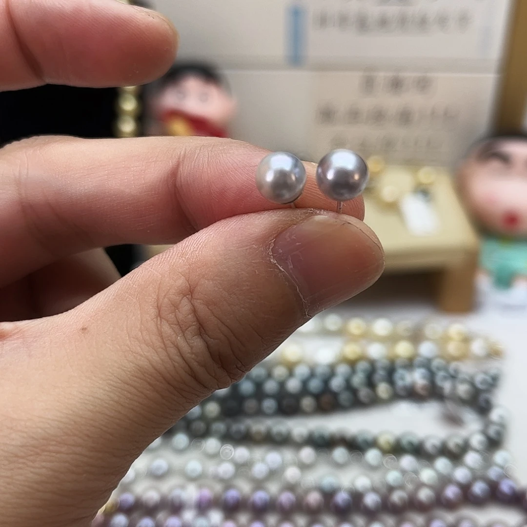 耳饰海水珍珠银S925镶嵌