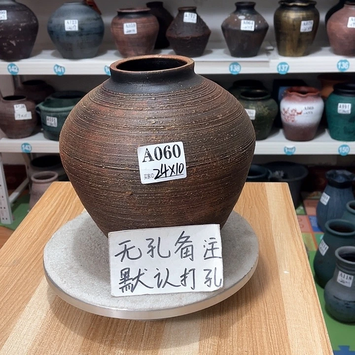 红陶手工制作工艺花盆