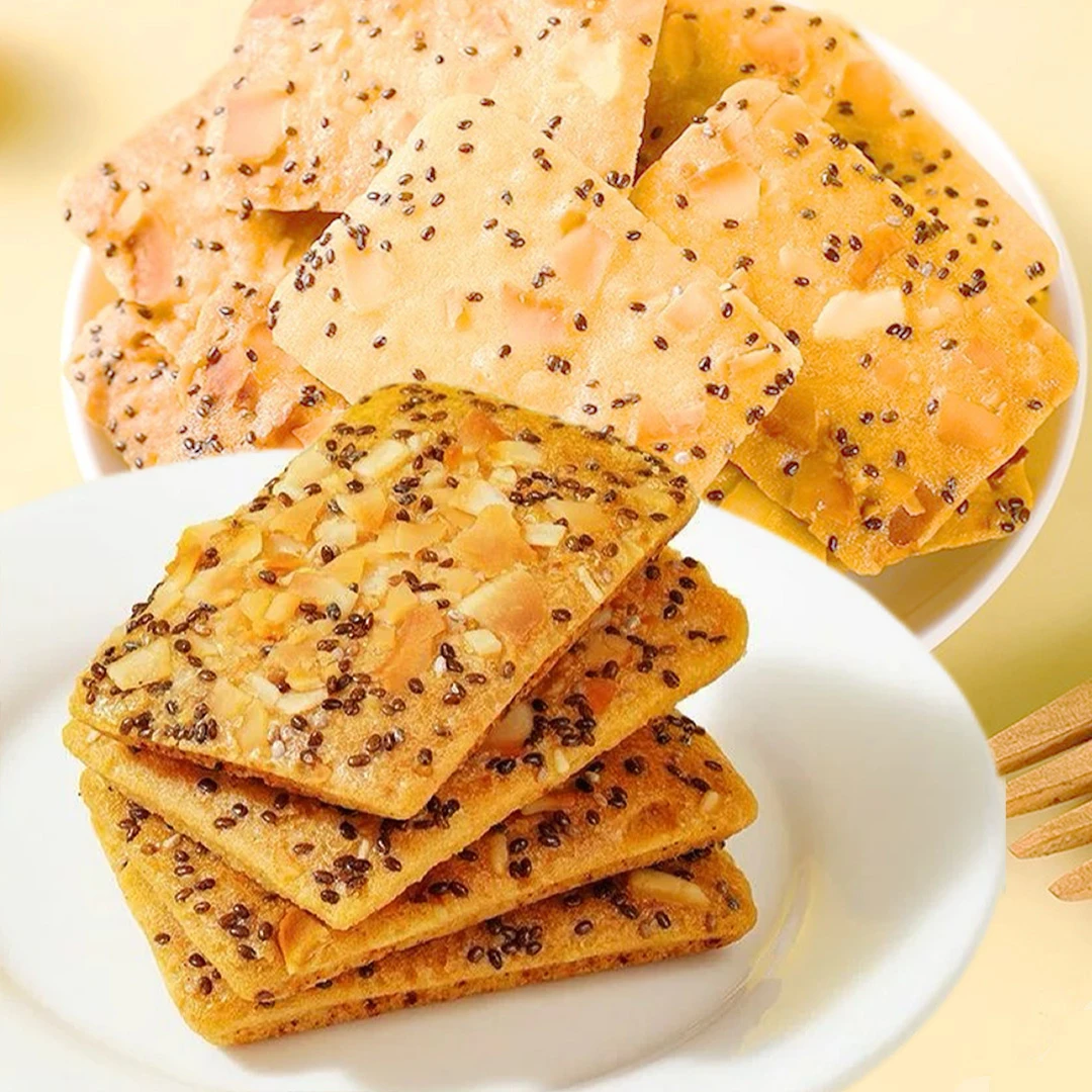奇亚籽红枣山药椰子脆饼好吃独立包装饼干宿舍小零食网红解馋薄脆