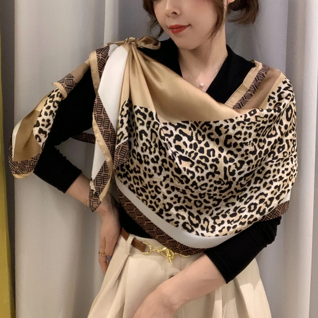 165/40拼色豹纹飘带