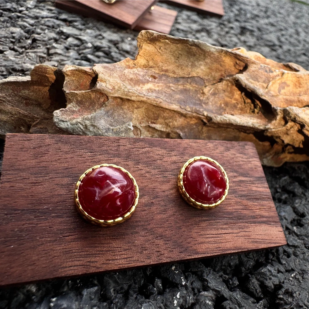 合金耳饰 Vllora/时光鎏影｜椭圆宝石耳饰