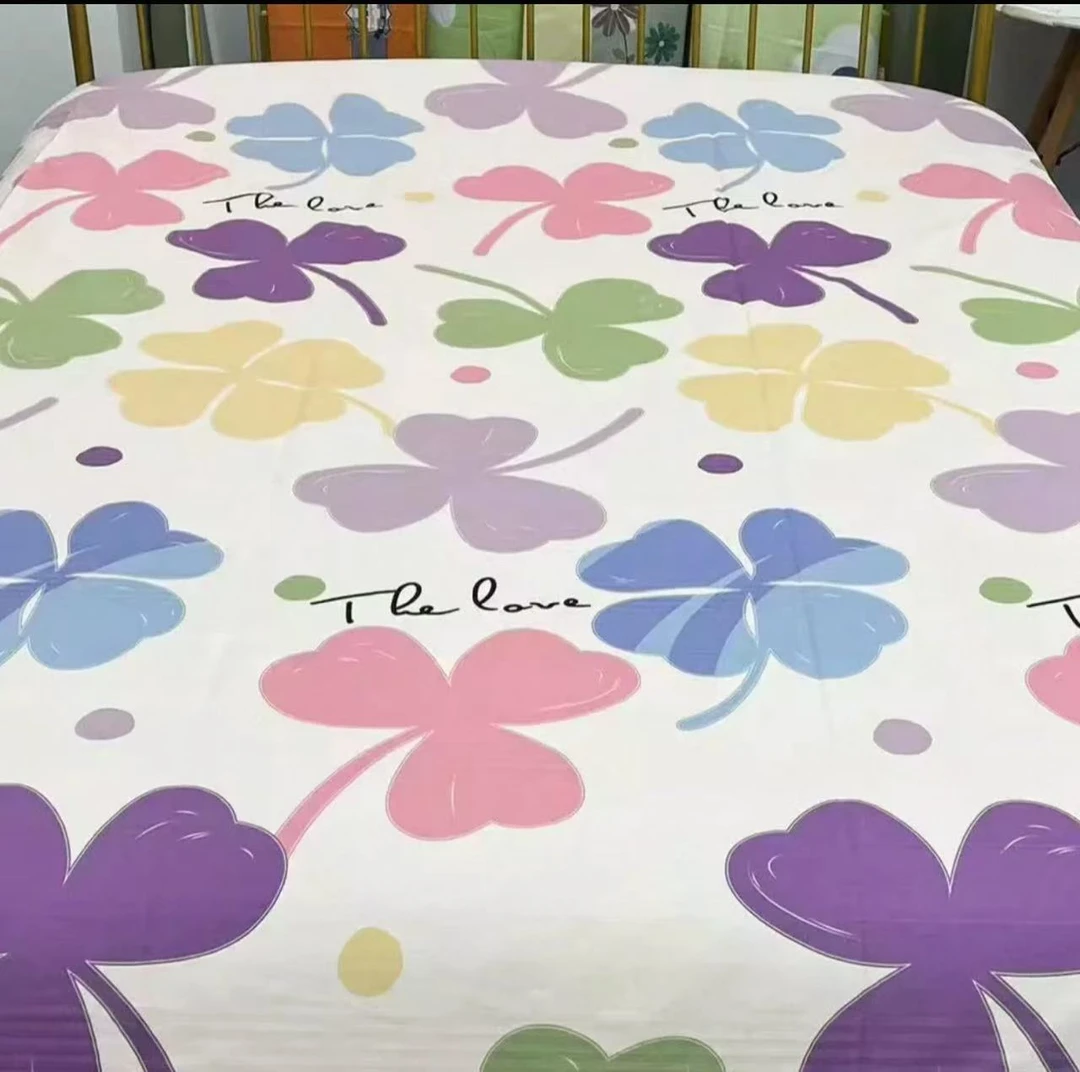 【清风微甜】精品五福提花床单-235cm*245cm【微瑕】（±5cm）