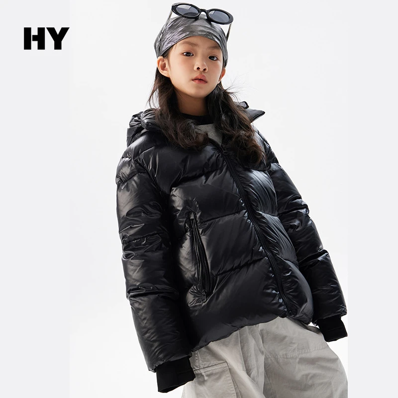 KL1631儿童韩版保暖羽绒服2025冬季新款女童加厚羽绒外套中大童冬