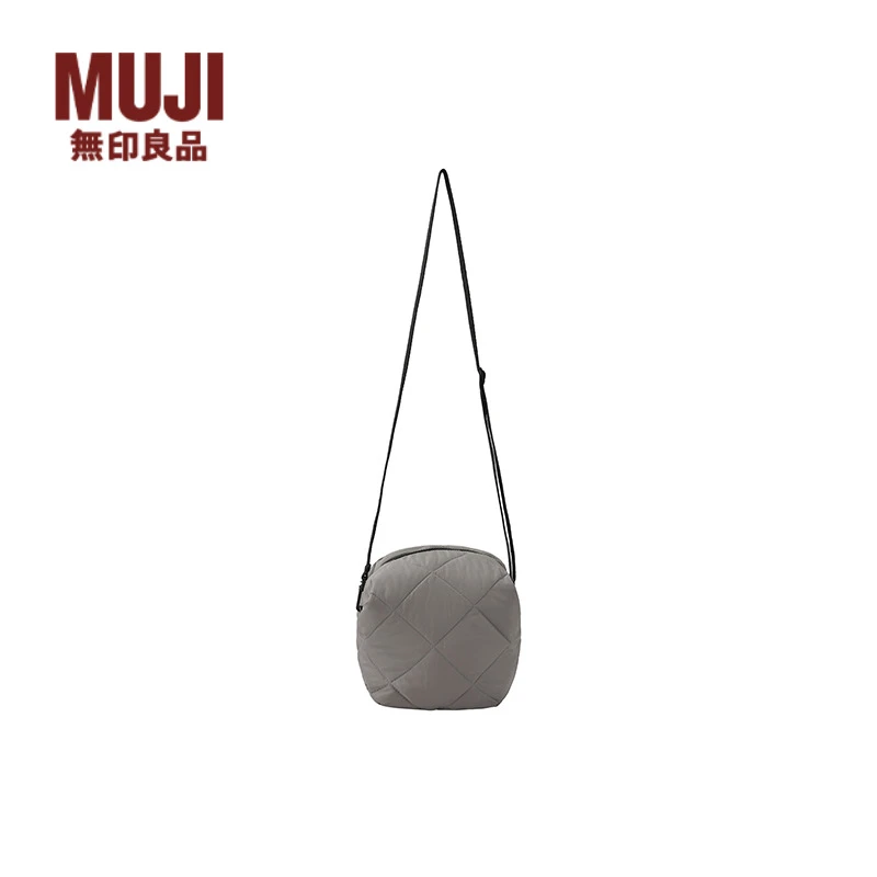 无印良品 MUJI OBP再生绗缝 云朵型斜挎包 包包女包新品