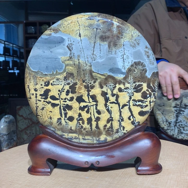 ，广西国画石摆件，收藏观赏