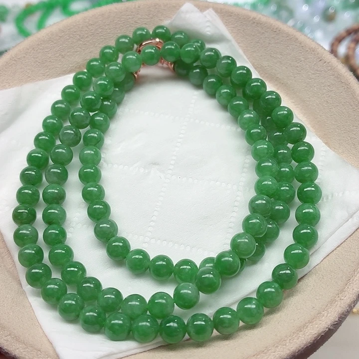 翡翠未镶嵌手链天然缅甸翡翠A货卡6