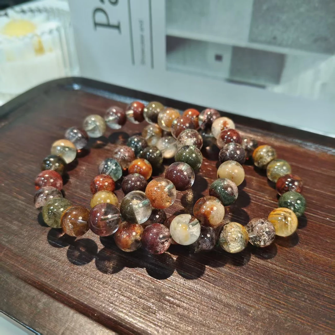 【书记甄选】天然四季幽灵单圈手链 多样性发一件 约10mm XL2661