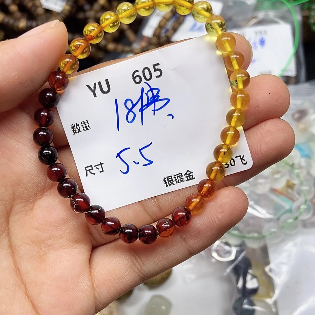 琥珀未镶嵌颈饰YU605