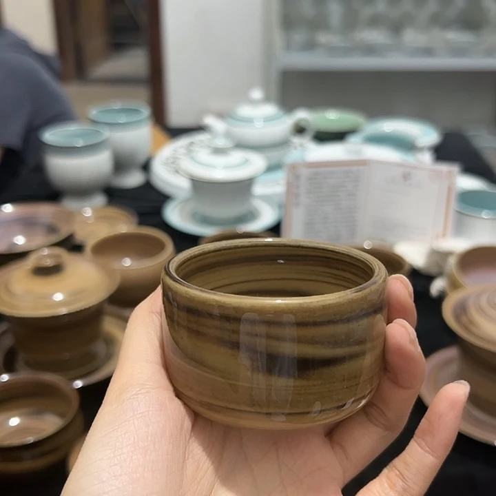 龙泉云间青瓷小米茶器