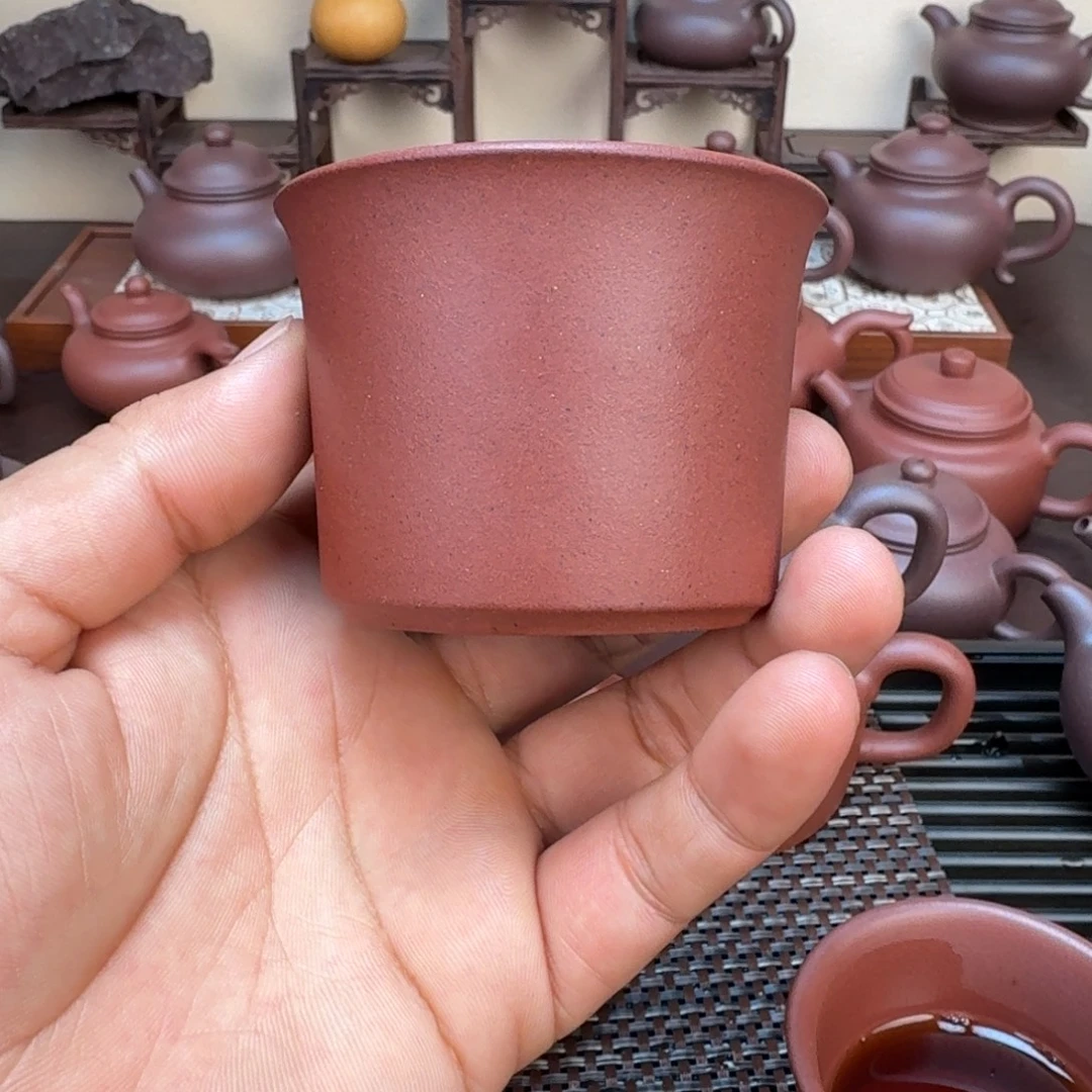 茶壶紫砂原矿紫泥主人杯100cc