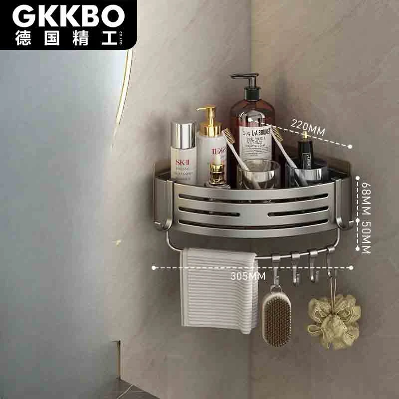 【GKKBO德国精工】 6免打孔卫生间背贴款置物架子壁挂卫浴室洗手台