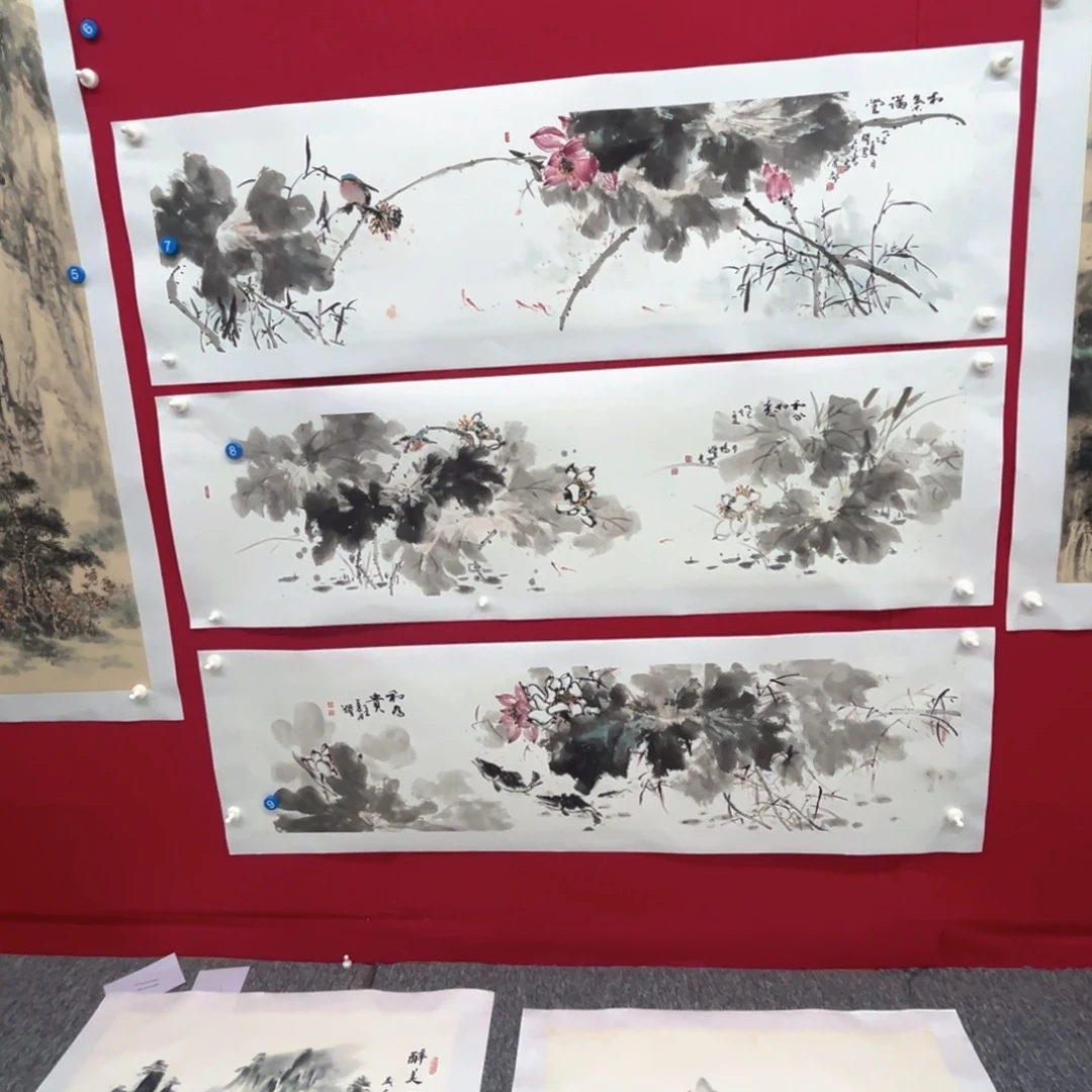 竹***处国画绘画作品多次参加3张