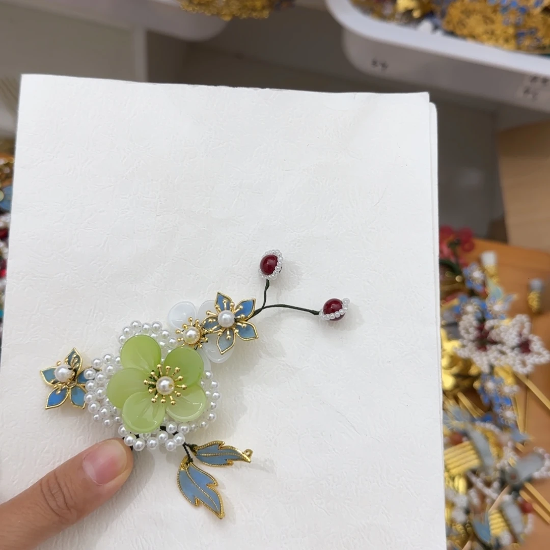 醋酸铁合金鹅毛仿点翠