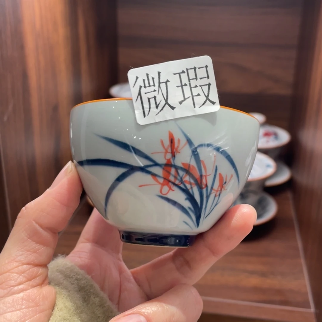 微瑕釉下彩纯手绘