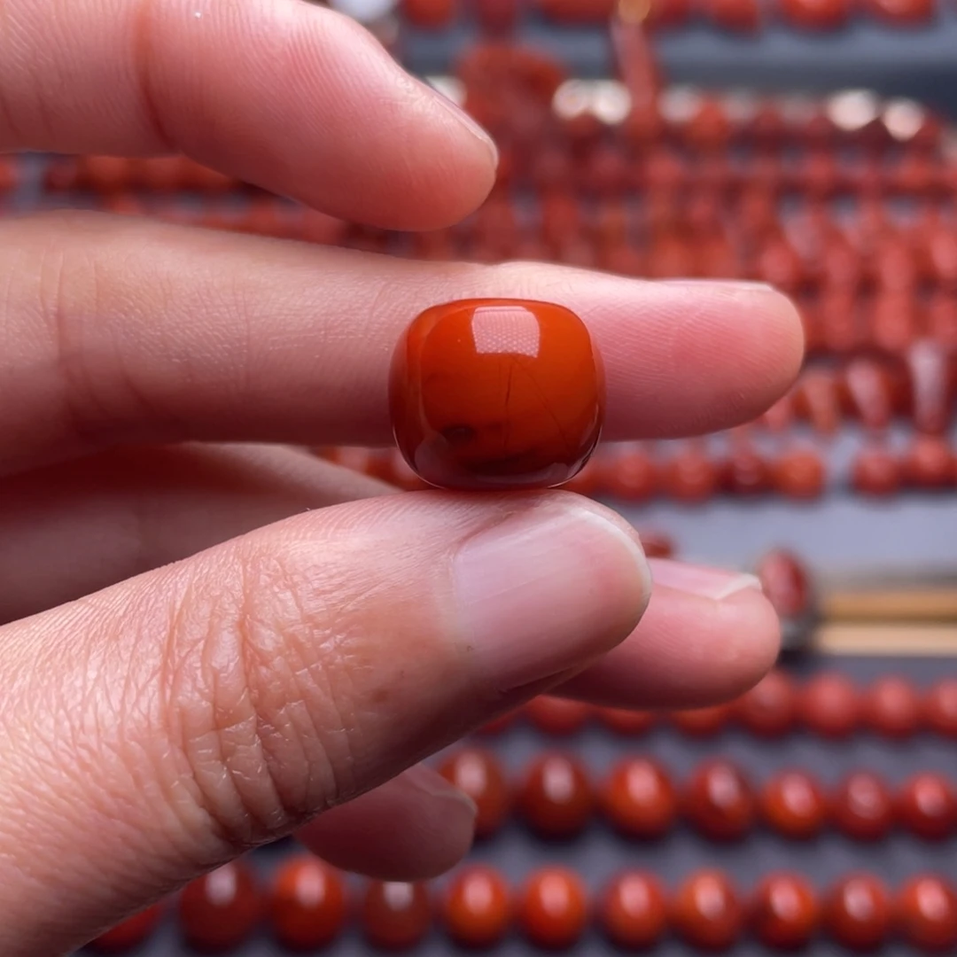 南红玛瑙未镶嵌其他W13➕瓦西柿子红满肉老型珠