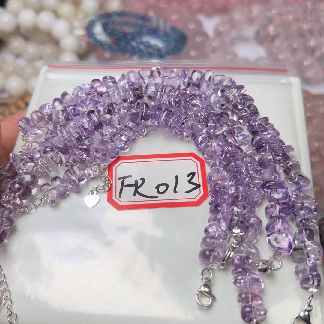 水晶手链未镶嵌居*爆紫水晶手链5条