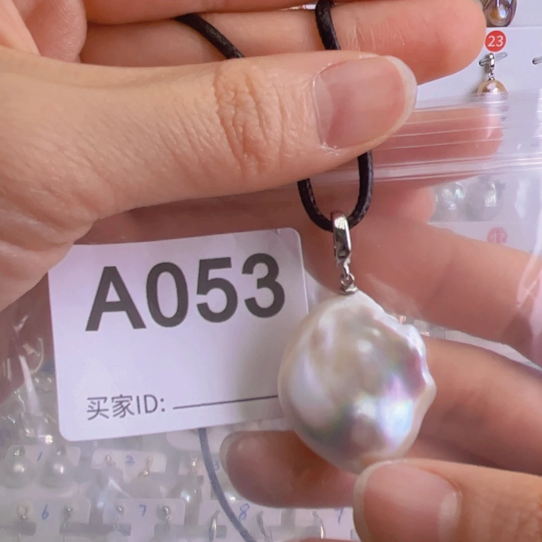 淡水珍珠吊坠银S925镶嵌