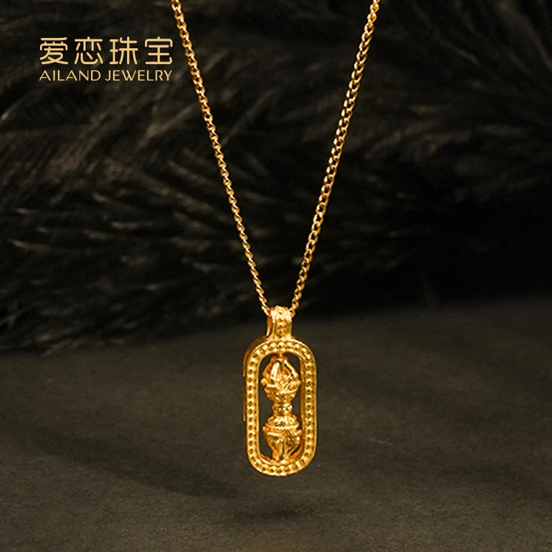 爱恋珠宝足金金刚杵项链【主图有克重】