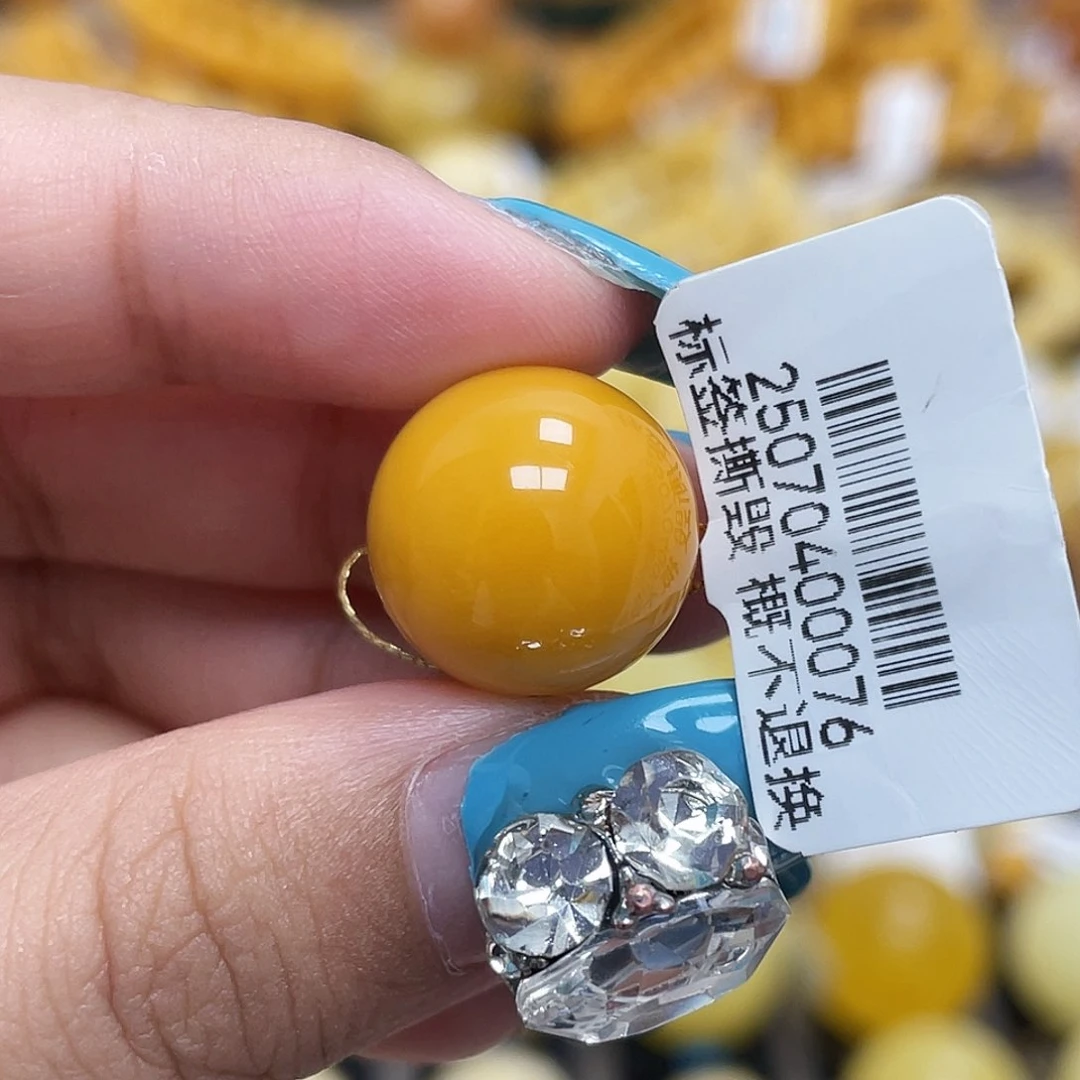 蜜蜡未镶嵌珠宝奇石14.5mm圆珠
