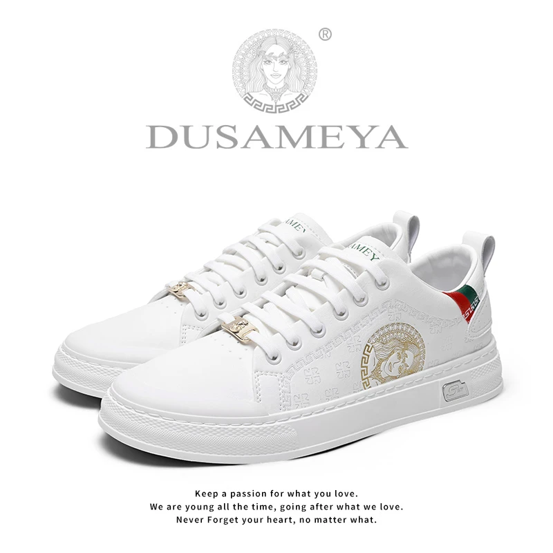 DUSAMEYA/杜莎米娅男鞋早秋新款板鞋轻奢高定手工鞋时尚休闲鞋