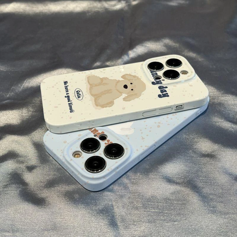 奥菲顿泼墨小白狗适用iphone1615菲林手机壳华为vivo小米15oppo套