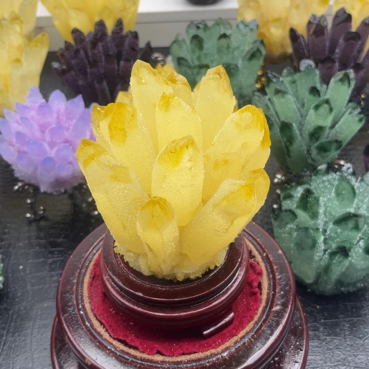 琉璃手工艺品农****:晶簇