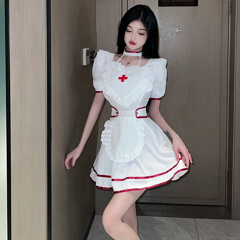 显瘦修身女护士诱惑制服性感睡衣激情套装角色扮演少女气质收腰jk