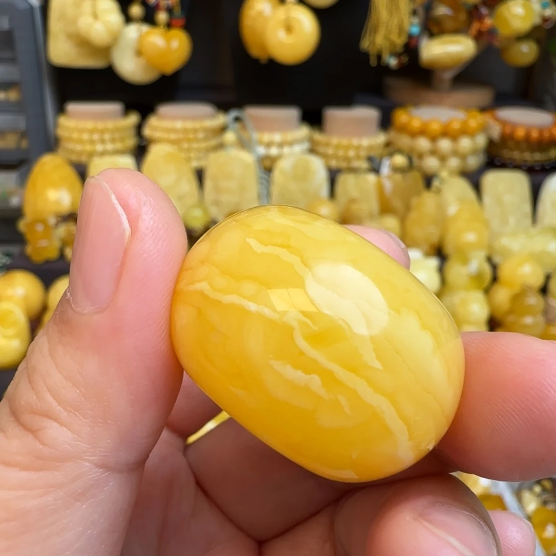 琥珀吊坠(不含链)未镶嵌天然焦皮料蜜蜡面包圈
