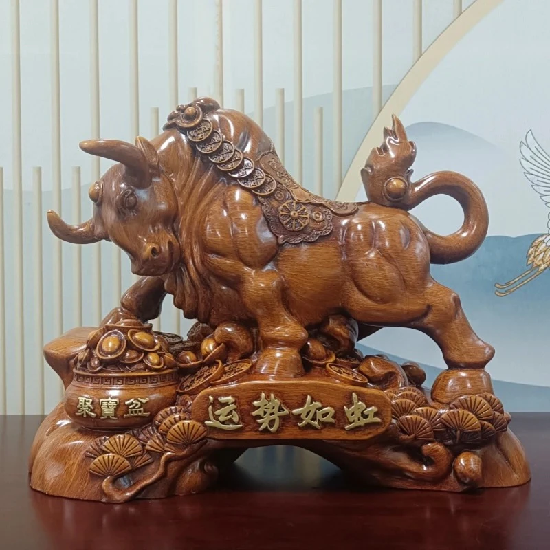 运势如虹生肖牛摆件工艺品高档装饰品