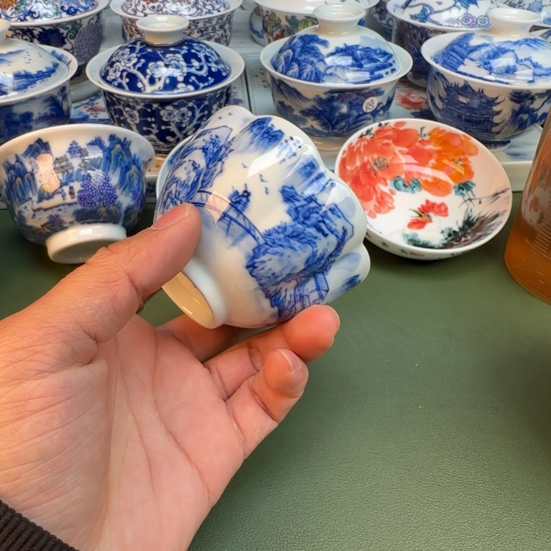 纯手工纯手绘茶具石头216