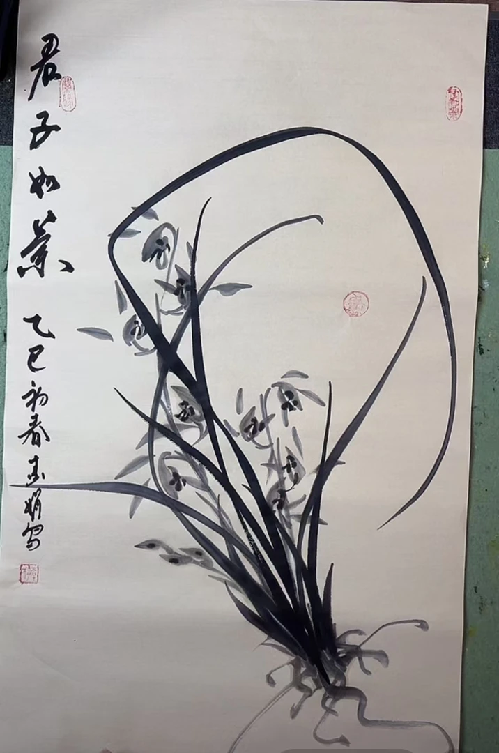 墨兰随堂课稿宣纸初学者临摹兰心蕙质立体兰花推荐