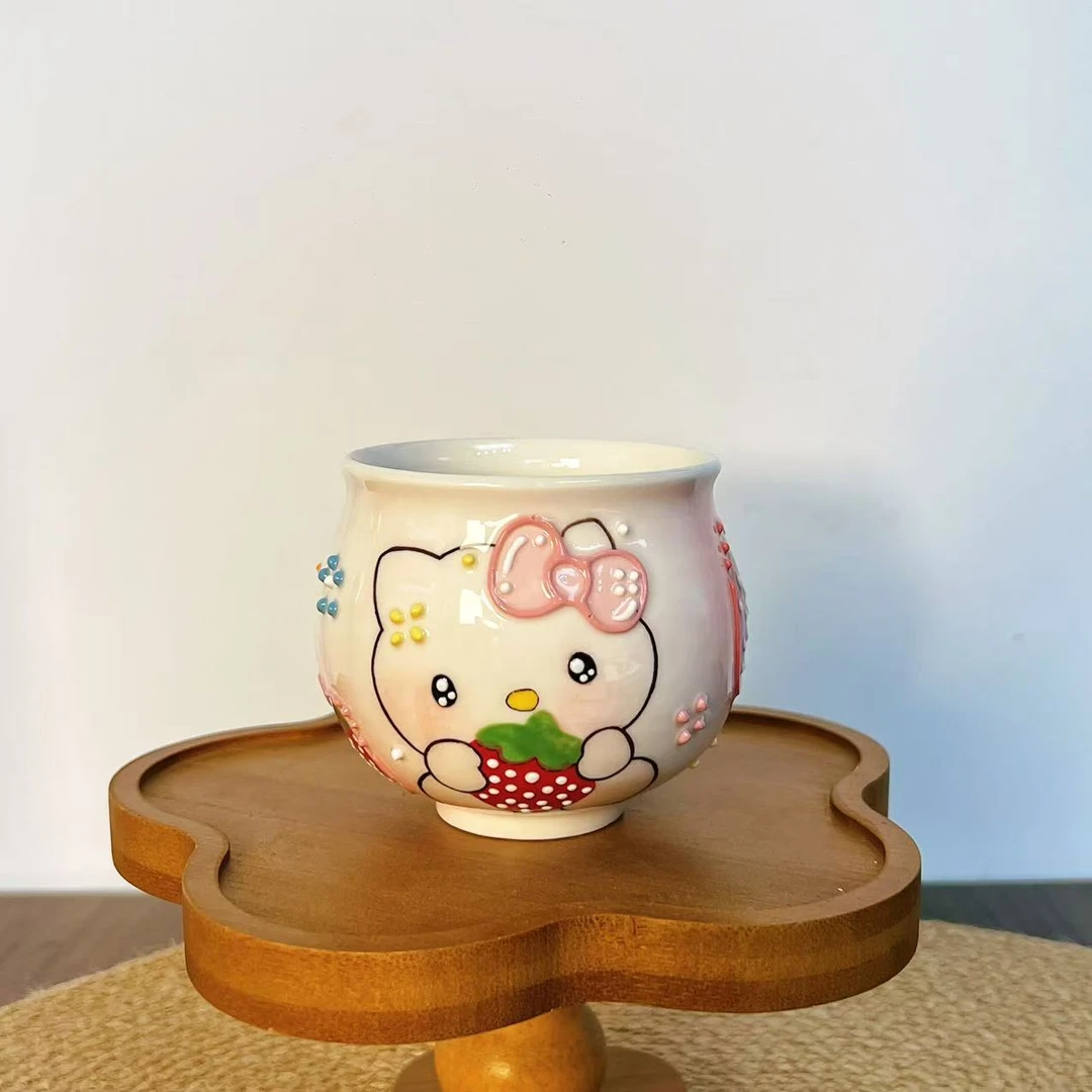【直播-不要盒子】高温釉下彩中号可乐杯卡通可爱立体陶瓷杯172