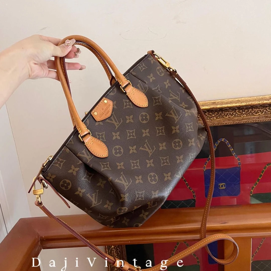 95新 LouisVuitton/路易威登 大吉中古/Lv老花饺子包