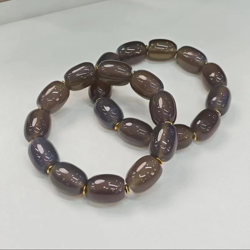 【甄选】天然黑冰高端桶珠高端手串拍一发一