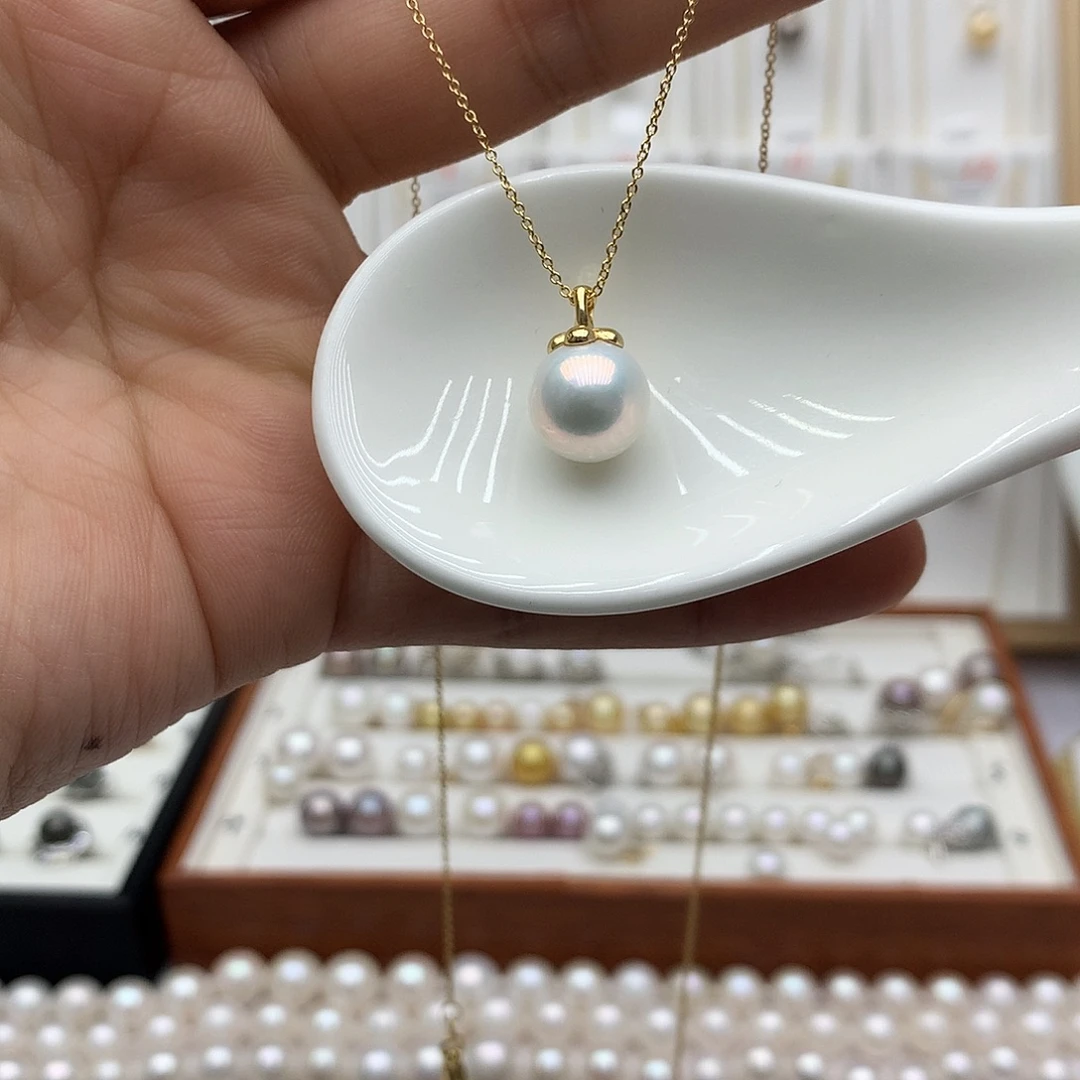 淡水珍珠银S925镶嵌颈饰