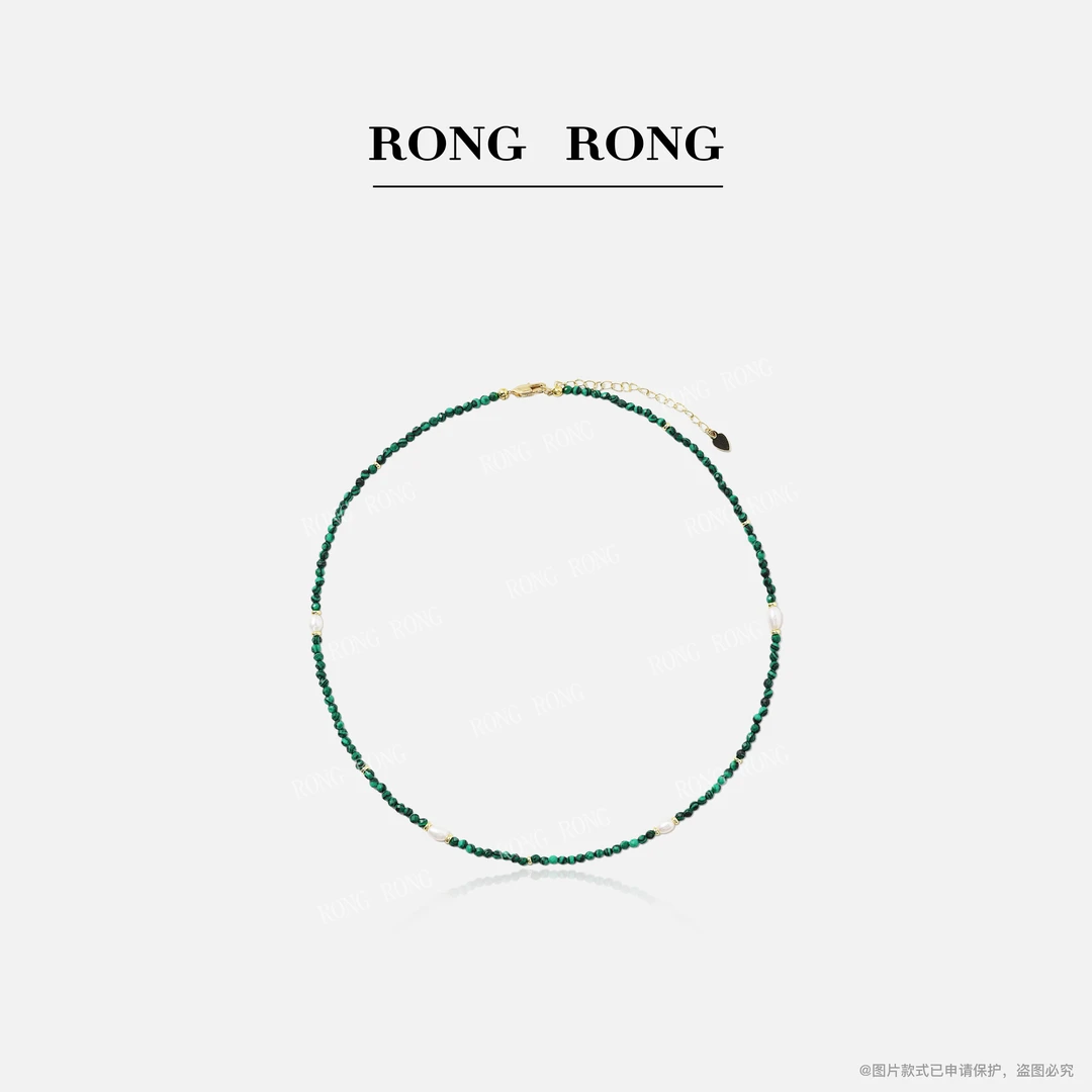 铜仿珍珠项链 RONGRONG 国风中式高级感圆珠项链KQ8602
