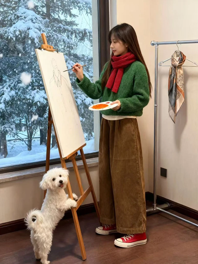 【Halo】the八家韩系灯芯绒百搭长裤