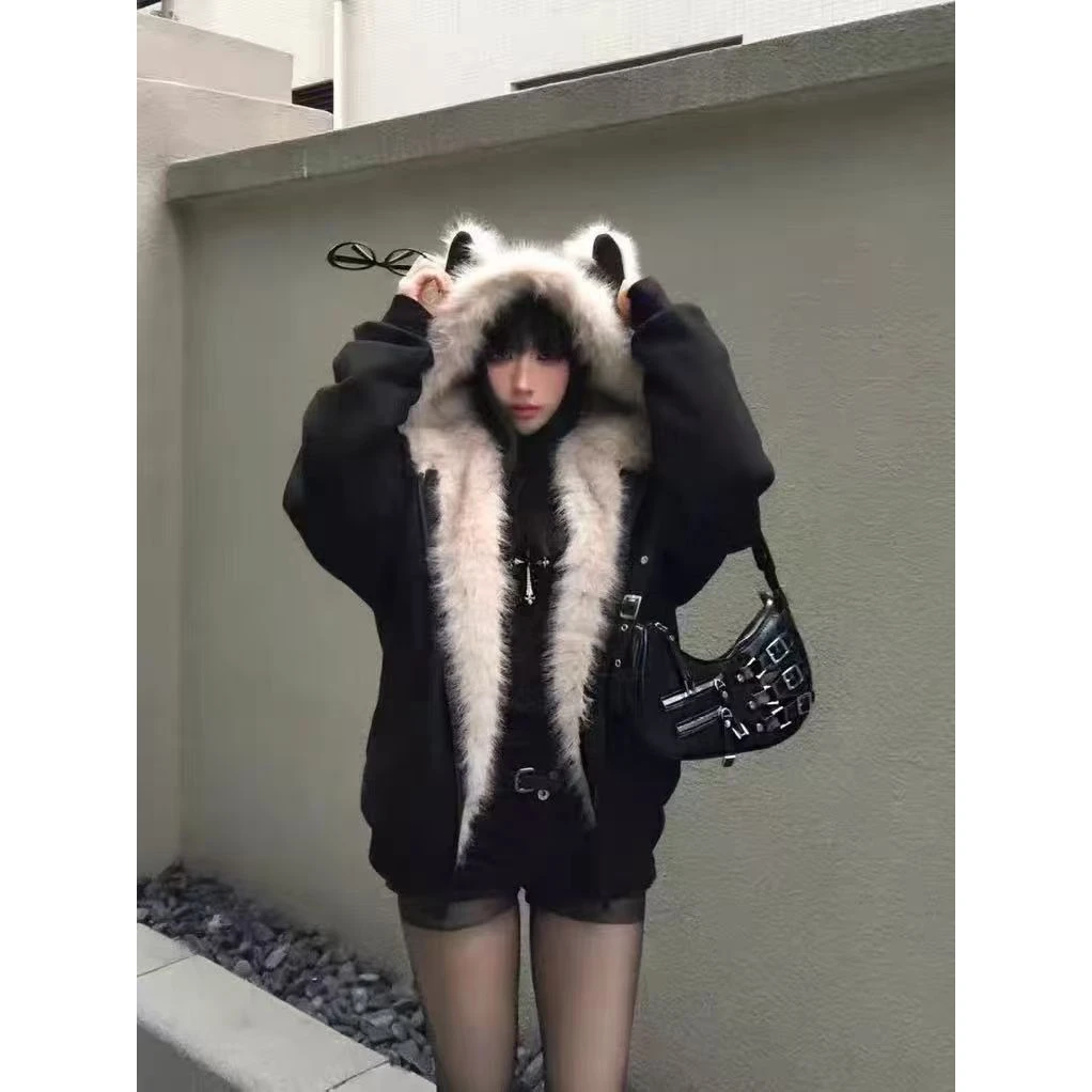 座山雕棉衣棉服女款2025新款冬季派克服小个子棉袄加绒加厚外套潮