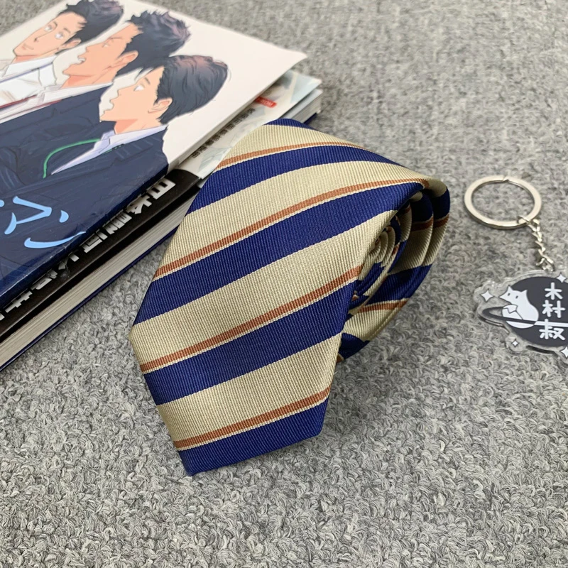 木村叔dK日系黄色条纹领带校供感网红热卖学院风西装内搭衬衫领带