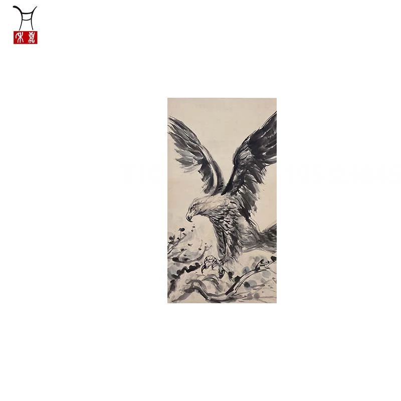 T1002鹰p195立轴45x69/2.8平尺