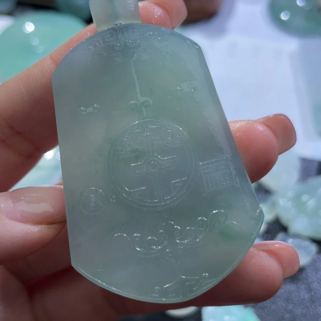 定制翡翠未镶嵌无事牌